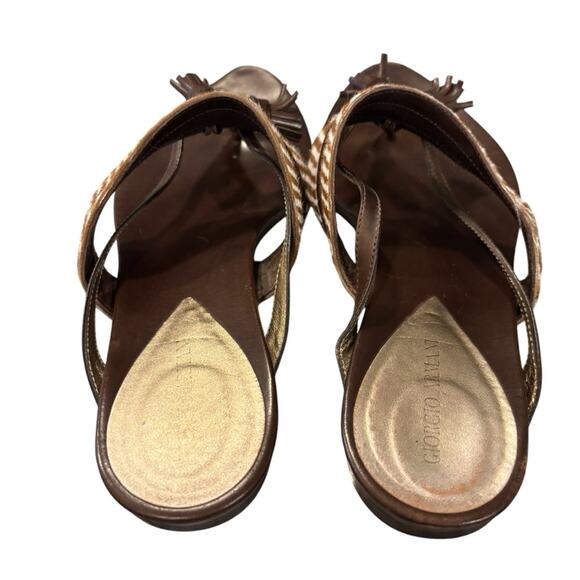 GIORGIO ARMANI Calf Hair tassel Sandals/Flats, Size 38.5 (US size 7.5) - Picture 5 of 8